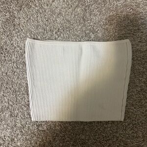 babaton white sculpt knit tube top